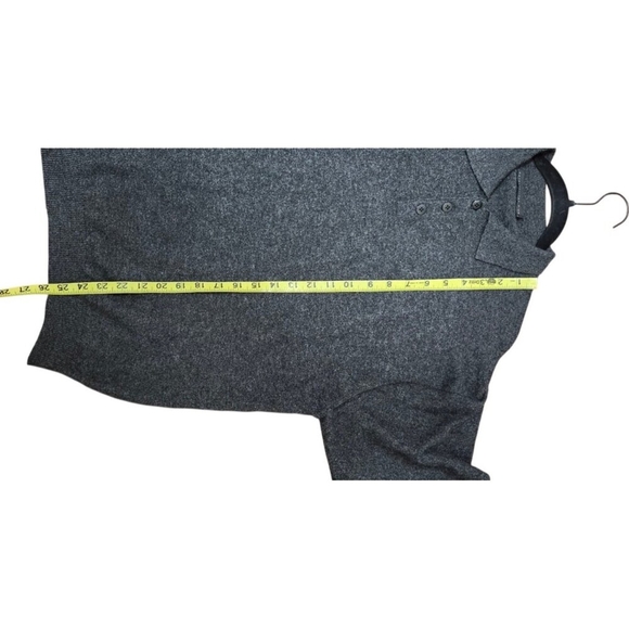 Metropolitan View 100% Cashmere Mens Polo Sweater L Gray Soft Luxury Knit Pullov - Picture 7 of 11